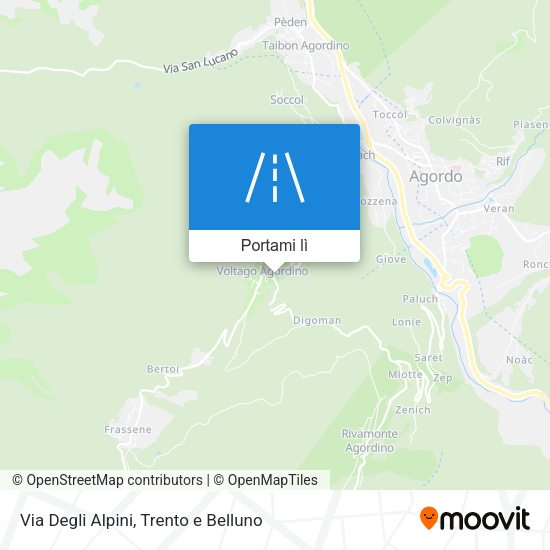 Mappa Via Degli Alpini