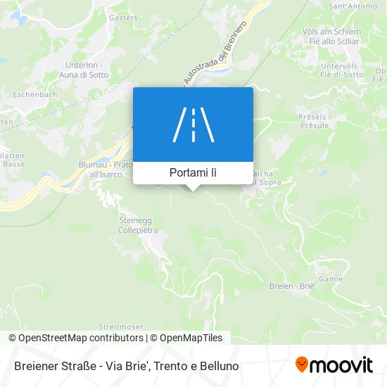 Mappa Breiener Straße - Via Brie'