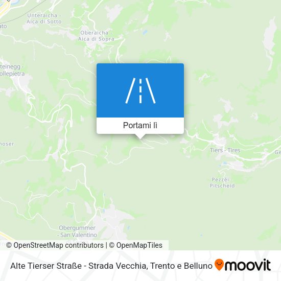 Mappa Alte Tierser Straße - Strada Vecchia