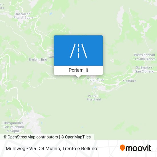 Mappa Mühlweg - Via Del Mulino