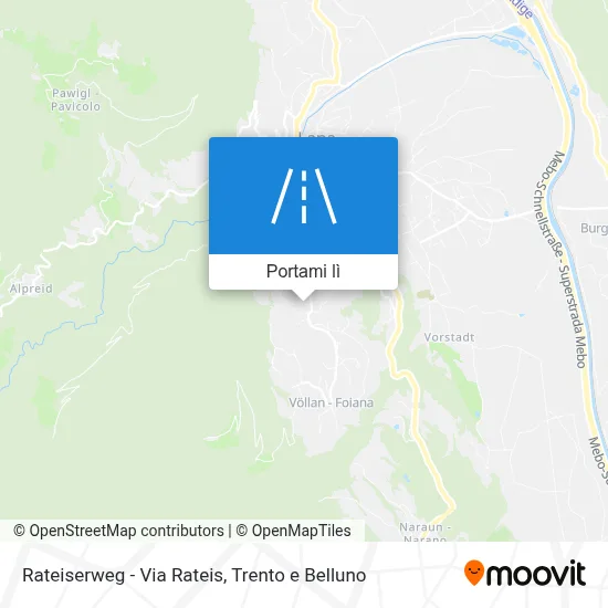 Mappa Rateiserweg - Via Rateis
