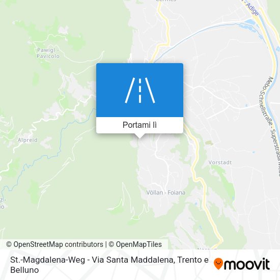 Mappa St.-Magdalena-Weg - Via Santa Maddalena