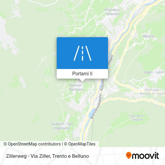 Mappa Zillerweg - Via Ziller