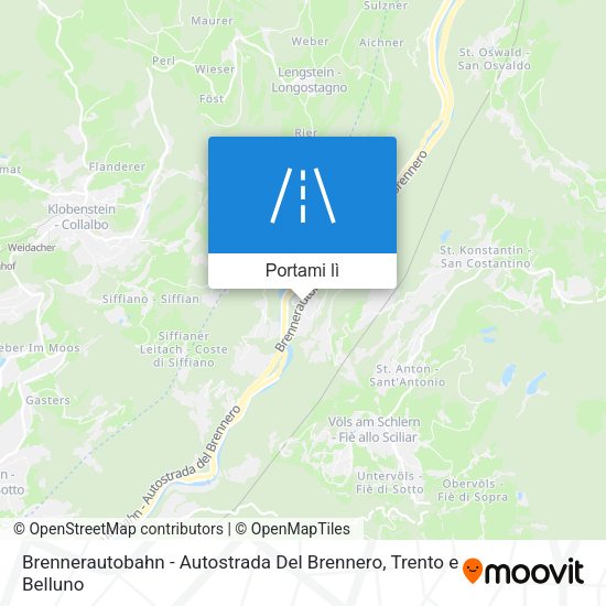 Mappa Brennerautobahn - Autostrada Del Brennero