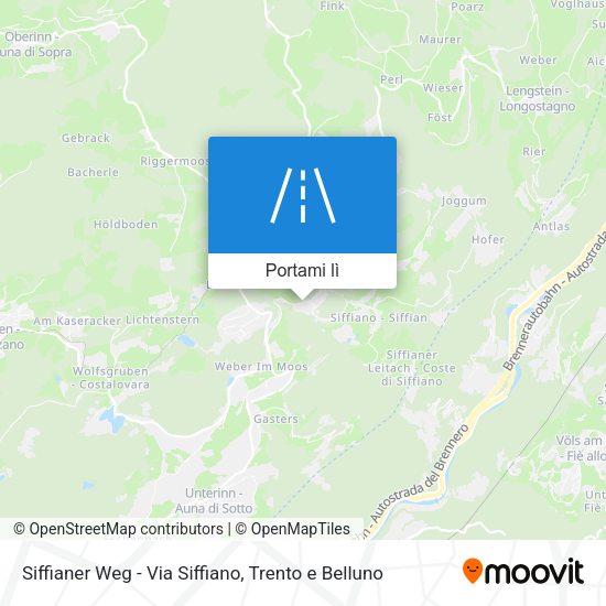 Mappa Siffianer Weg - Via Siffiano