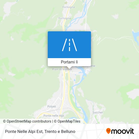 Mappa Ponte Nelle Alpi Est