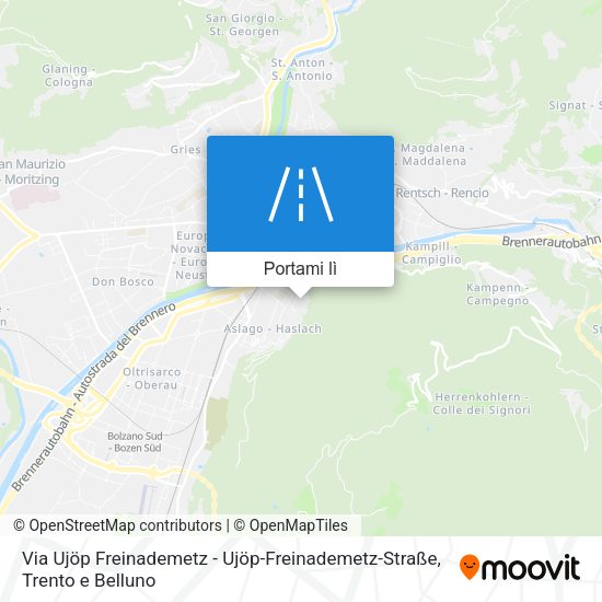 Mappa Via Ujöp Freinademetz - Ujöp-Freinademetz-Straße