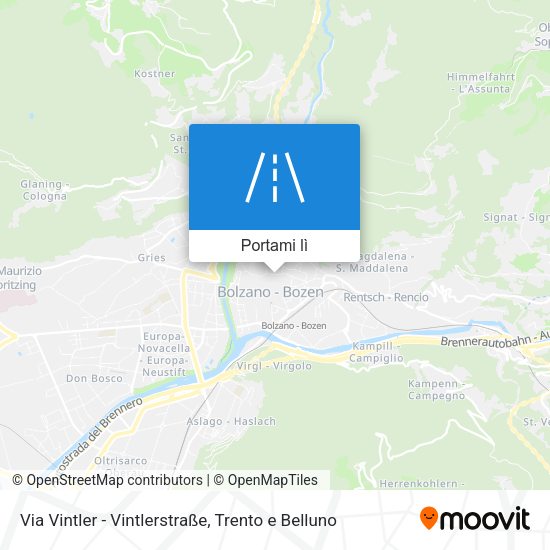 Mappa Via Vintler - Vintlerstraße