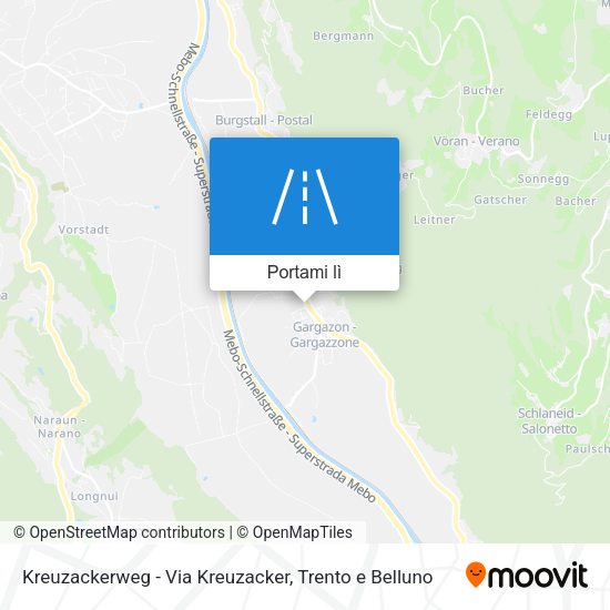 Mappa Kreuzackerweg - Via Kreuzacker