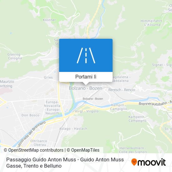 Mappa Passaggio Guido Anton Muss - Guido Anton Muss Gasse