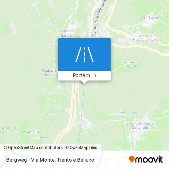 Mappa Bergweg - Via Monte