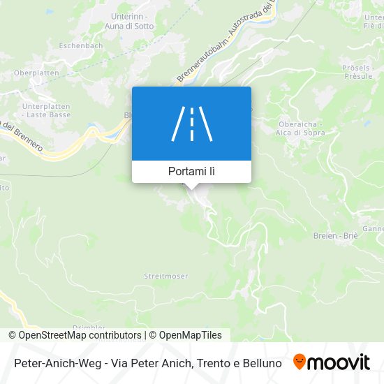 Mappa Peter-Anich-Weg - Via Peter Anich