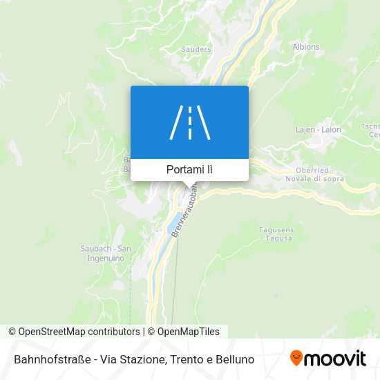 Mappa Bahnhofstraße - Via Stazione