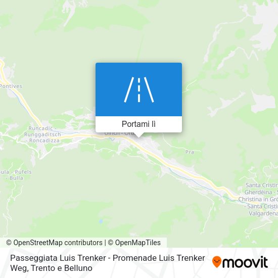 Mappa Passeggiata Luis Trenker - Promenade Luis Trenker Weg