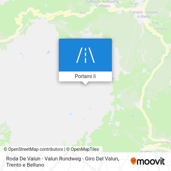 Mappa Roda De Valun - Valun Rundweg - Giro Del Valun