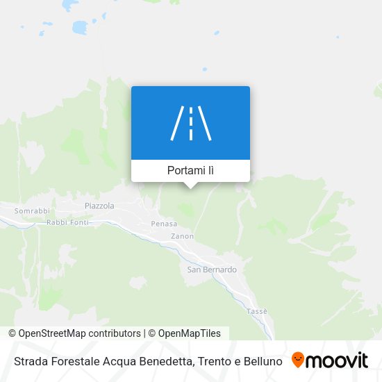 Mappa Strada Forestale Acqua Benedetta