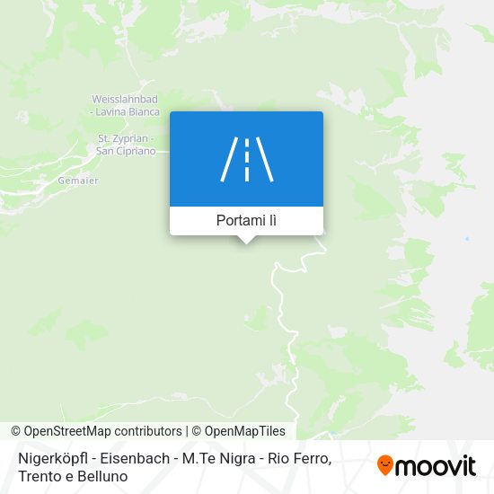 Mappa Nigerköpfl - Eisenbach  -  M.Te Nigra - Rio Ferro
