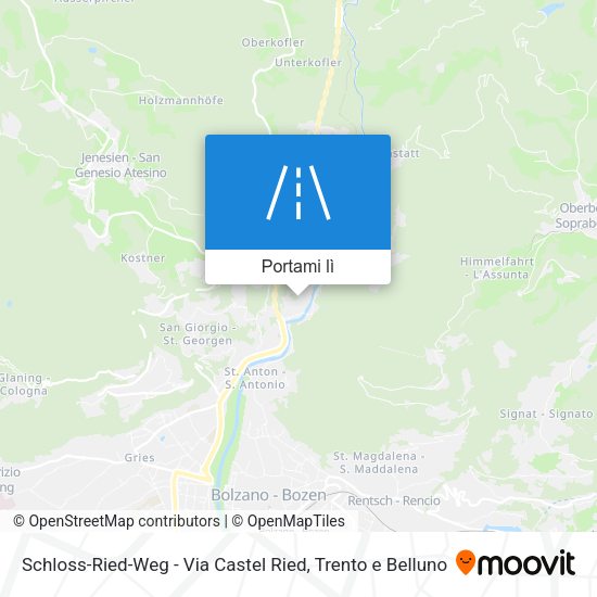 Mappa Schloss-Ried-Weg - Via Castel Ried