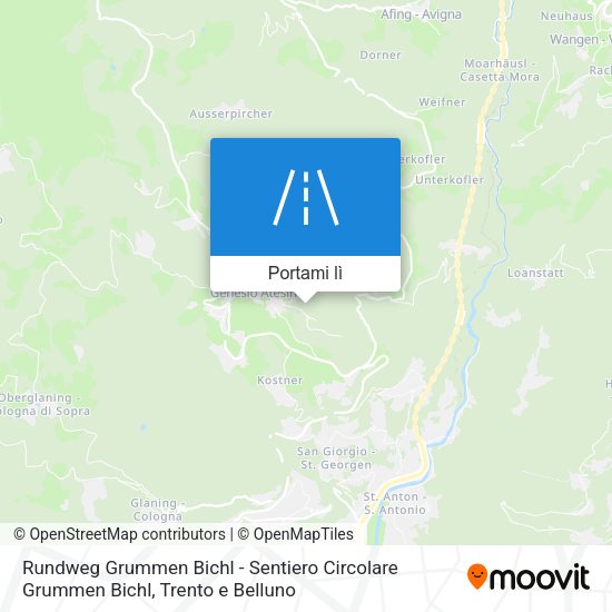 Mappa Rundweg Grummen Bichl - Sentiero Circolare Grummen Bichl
