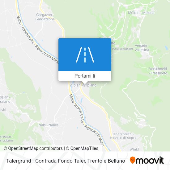 Mappa Talergrund - Contrada Fondo Taler