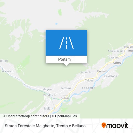 Mappa Strada Forestale Malghetto