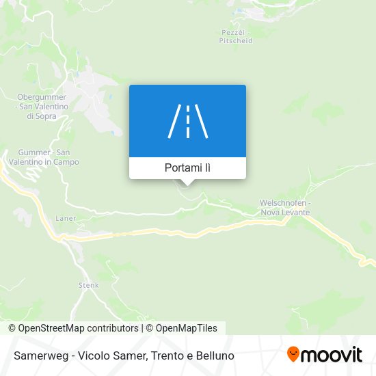 Mappa Samerweg - Vicolo Samer