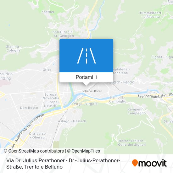 Mappa Via Dr. Julius Perathoner - Dr.-Julius-Perathoner-Straße