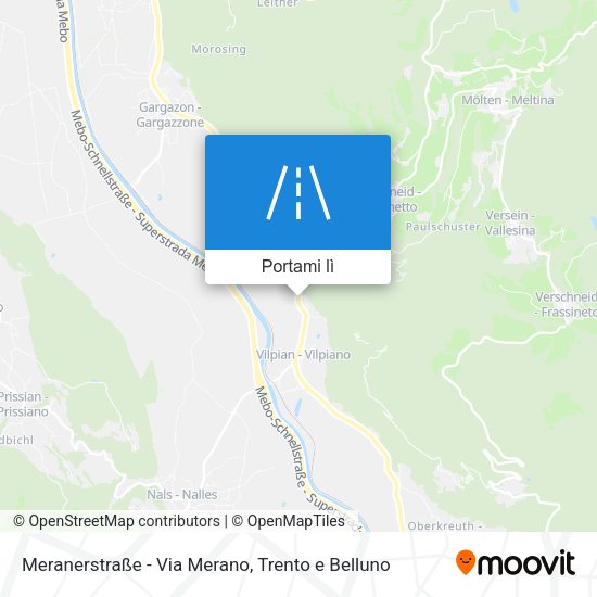 Mappa Meranerstraße - Via Merano
