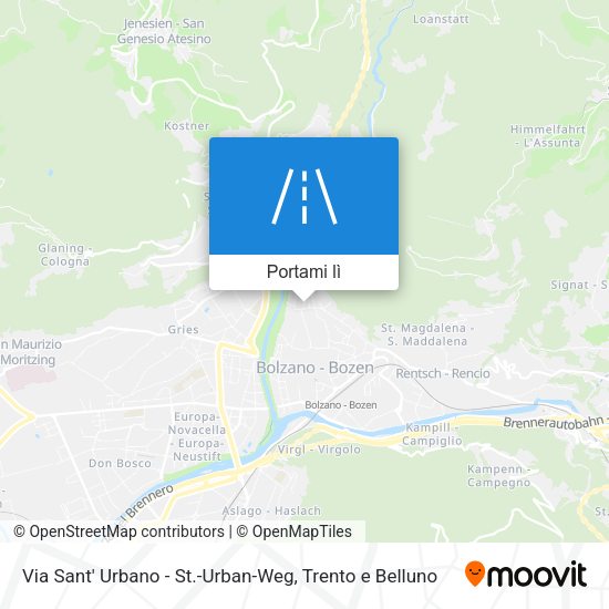 Mappa Via Sant' Urbano - St.-Urban-Weg