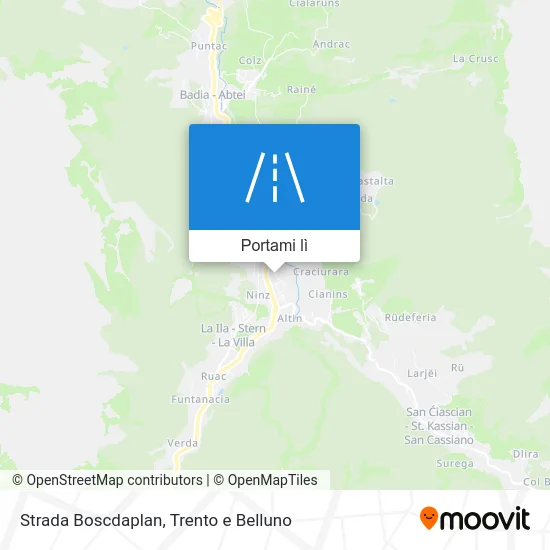 Mappa Strada Boscdaplan
