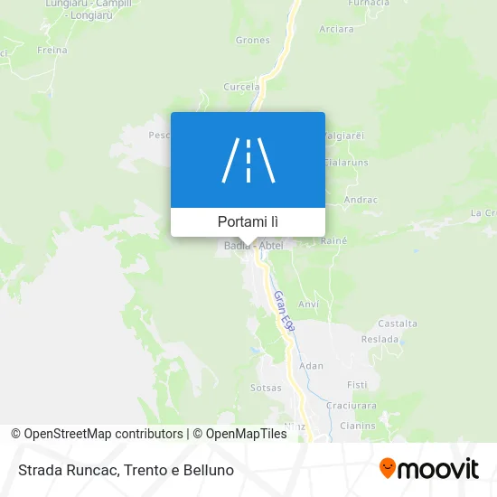 Mappa Strada Runcac