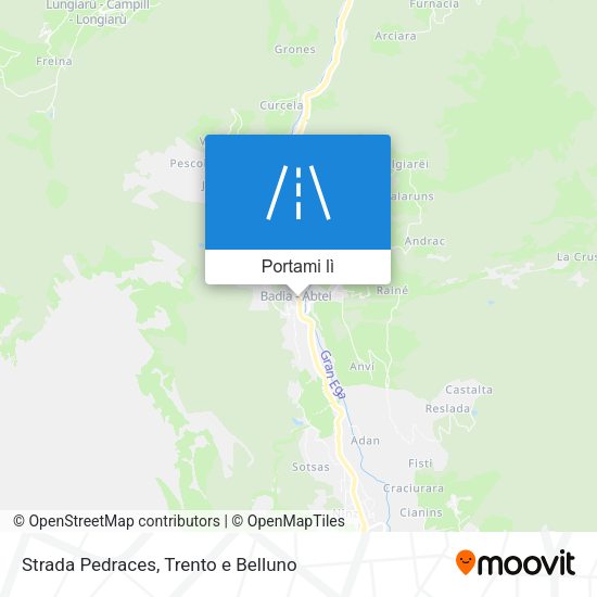 Mappa Strada Pedraces
