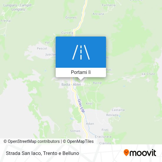 Mappa Strada San Iaco