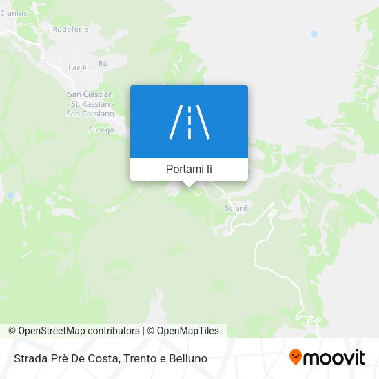 Mappa Strada Prè De Costa