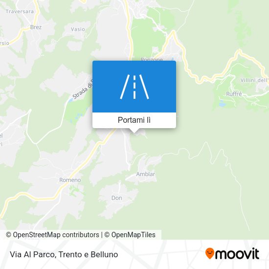 Mappa Via Al Parco