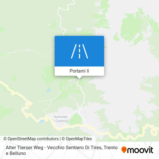 Mappa Alter Tierser Weg - Vecchio Sentiero Di Tires