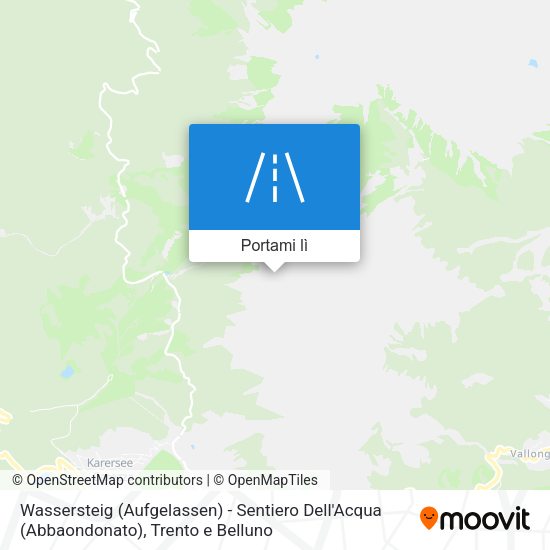 Mappa Wassersteig (Aufgelassen) - Sentiero Dell'Acqua (Abbaondonato)