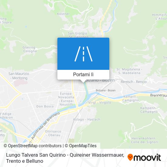 Mappa Lungo Talvera San Quirino - Quireiner Wassermauer