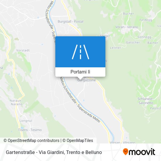 Mappa Gartenstraße - Via Giardini