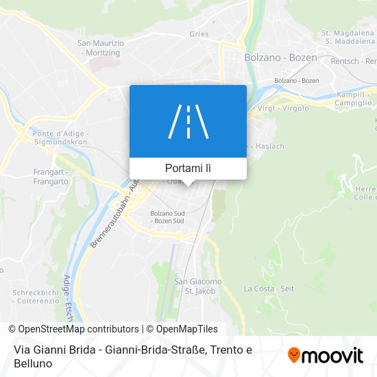 Mappa Via Gianni Brida - Gianni-Brida-Straße