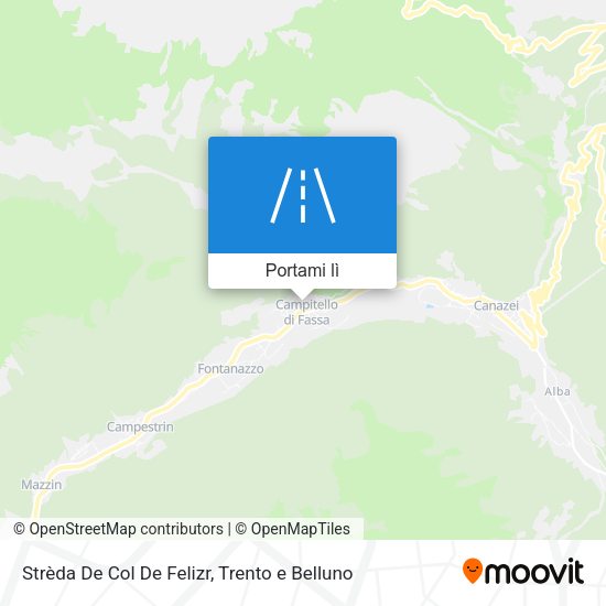 Mappa Strèda De Col De Felizr