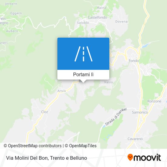 Mappa Via Molini Del Bon