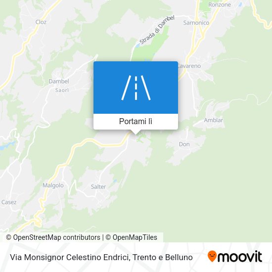 Mappa Via Monsignor Celestino Endrici