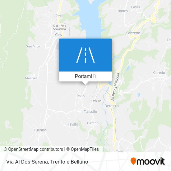 Mappa Via Al Dos Serena