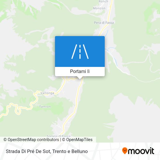 Mappa Strada Di Pré De Sot