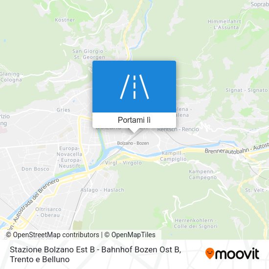 Mappa Stazione Bolzano Est B - Bahnhof Bozen Ost B