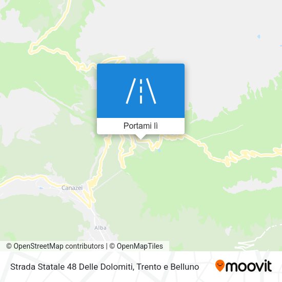 Mappa Strada Statale 48 Delle Dolomiti