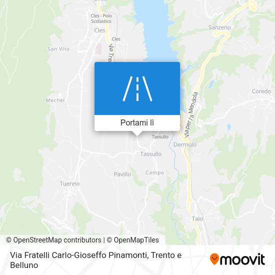 Mappa Via Fratelli Carlo-Gioseffo Pinamonti