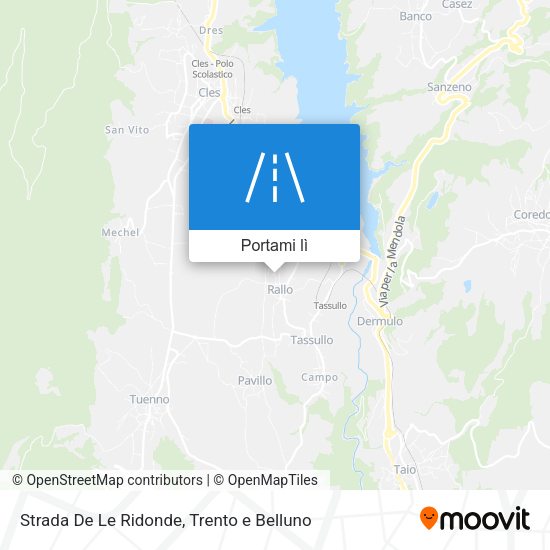 Mappa Strada De Le Ridonde