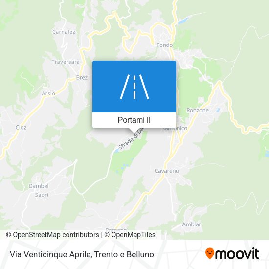 Mappa Via Venticinque Aprile